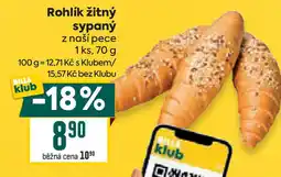 Billa Rohlík žitný sypaný nabídka