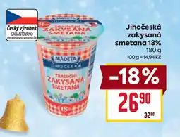 Billa MADETA Jihočeská zakysaná smetana 18% nabídka