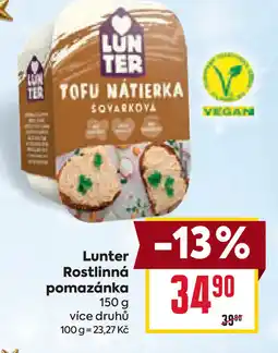 Billa Lunter Rostlinná pomazánka nabídka