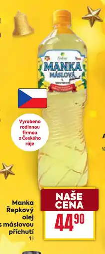 Billa Manka Řepkový olej s máslovou příchutí nabídka