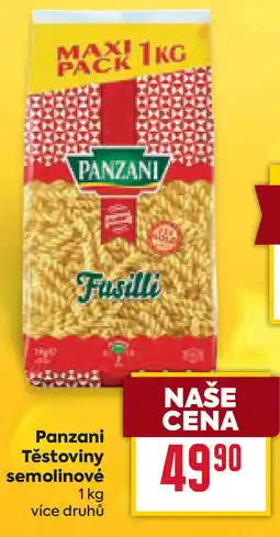 Billa Panzani Těstoviny semolinové nabídka