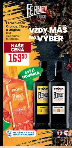 Billa Fernet Stock Orange, Citrus a Originál nabídka