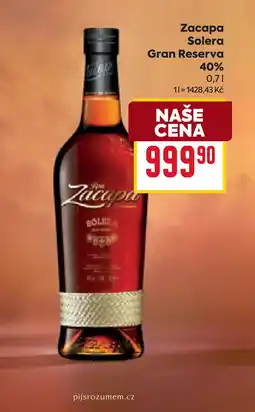Billa Zacapa Solera Gran Reserva 40% nabídka