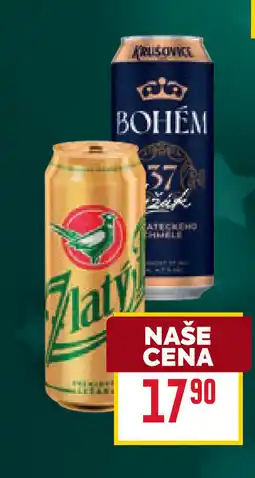 Billa Zlatý Bažant, Krušovice Bohém nabídka