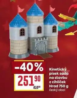 Billa Kinetický písek sada na stavbu z cihliček Hrad 750 g nabídka