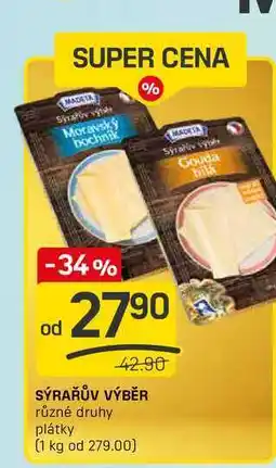 Flop SÝRAŘŮV VÝBĚR různé druhy plátky nabídka