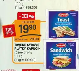 Flop TAVENÉ SÝROVÉ PLÁTKY KAPUCÍN různé druhy 100 g nabídka