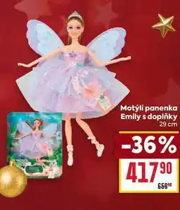 Billa Motýlí panenka Emily s doplňky 29 cm nabídka