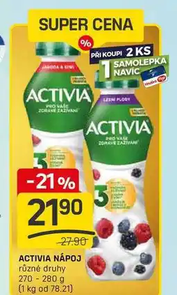 Flop ACTIVIA NÁPOJ různé druhy 270 - 280 g nabídka