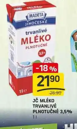 Flop JČ MLÉKO TRVANLIVÉ PLNOTUČNÉ 3,5% 1l nabídka