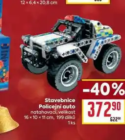 Billa Stavebnice Policejní auto natahovací, velikost 16×10 x 11 cm, 199 dílků 1ks nabídka
