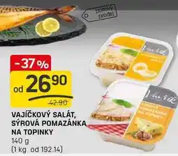 Flop VAJÍČKOVÝ SALÁT, SÝROVÁ POMAZÁNKA NA TOPINKY 140 g nabídka