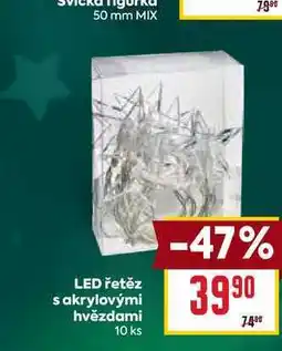 Billa LED řetěz s akrylovými hvězdami 10 ks nabídka