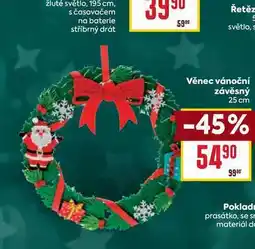Billa Věnec vánoční závěsný 25 cm nabídka