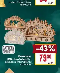 Billa Dekorace LED vánoční motiv bílé nebo přírodní dřevo, na baterie nabídka