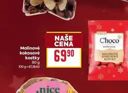 Billa Malinové kokosové kostky 80 g nabídka