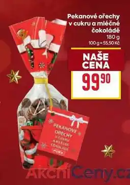 Billa Pekanové ořechy v cukru a mléčné čokoládě 180 g nabídka