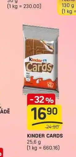 Flop KINDER CARDS 25,6 g nabídka