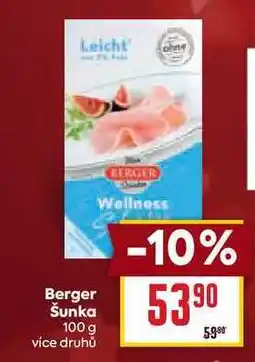 Billa Berger Šunka 100g nabídka