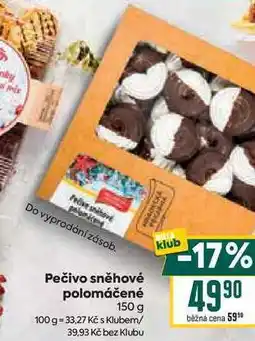 Billa Pečivo sněhové polomáčené 150 g nabídka