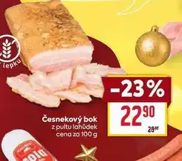 Billa Česnekový bok z pultu lahůdek cena za 100g nabídka