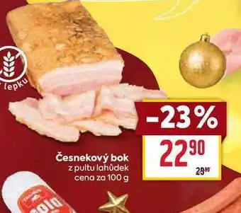 Billa Česnekový bok z pultu lahůdek cena za 100g nabídka