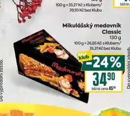 Billa Mikulášský medovník Classic 130 g nabídka
