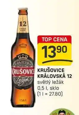 Flop KRUŠOVICE KRÁLOVSKÁ 12 světlý ležák 0,5l nabídka