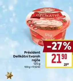 Billa Président Delikátní tvaroh rajče 125 g nabídka