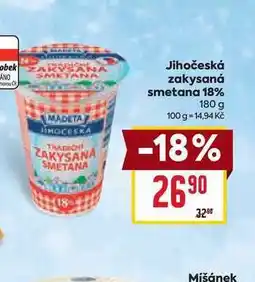 Billa Jihočeská zakysaná smetana 18% 180 g nabídka