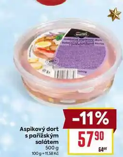 Billa Aspikový dort s pařížským salátem 500 g nabídka