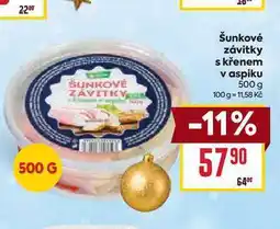 Billa Šunkovė závitky s křenem v aspiku 500 g nabídka