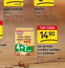 Flop DR.OETKER KYPŘÍCÍ PRÁŠEK 4+1 ZDARMA 60 g nabídka