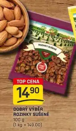 Flop DOBRÝ VÝBĚR ROZINKY SUŠENÉ 100 g nabídka