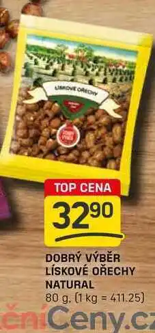 Flop DOBRÝ VÝBĚR LÍSKOVÉ OŘECHY NATURAL 80 g nabídka