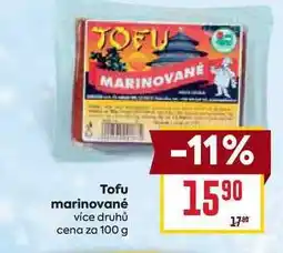 Billa Tofu marinované vice druhů cena za 100g nabídka
