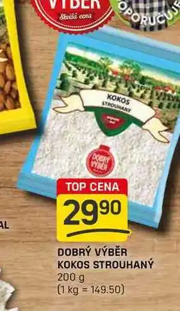 Flop DOBRÝ VÝBĚR KOKOS STROUHANÝ 200 g nabídka