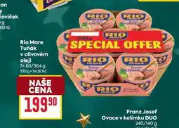 Billa Rio Mare Tuňák v olivovém oleji 7× 80/364 g nabídka