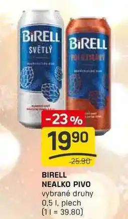Flop BIRELL NEALKO PIVO vybrané druhy 0,5l, plech nabídka