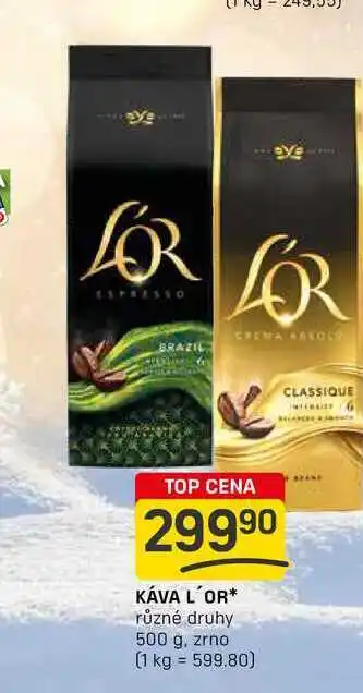 Flop KÁVA L'OR různé druhy 500 g, zrno nabídka