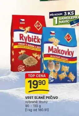 Flop VEST SLANÉ PEČIVO vybrané druhy 90 - 110 g nabídka