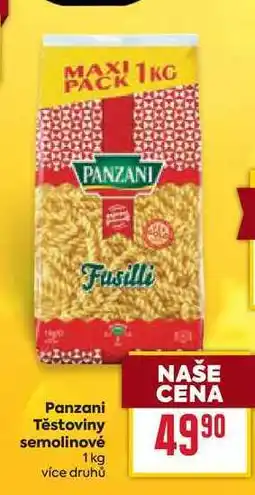 Billa Panzani Těstoviny semolinové 1 kg nabídka