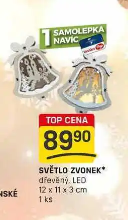 Flop SVĚTLO ZVONEK dřevěný, LED 12 x 11 x 3 cm 1 ks nabídka