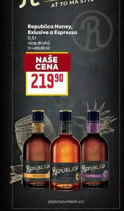 Billa Republica Honey, Exlusive a Espresso 0,5l nabídka