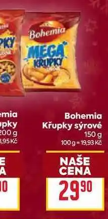 Billa Bohemia Křupky sýrové 150 g nabídka