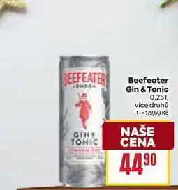 Billa Beefeater Gin & Tonic 0,25l nabídka