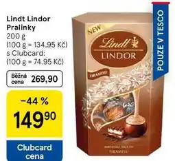 Tesco Lindt Lindor Pralinky, 200 g nabídka