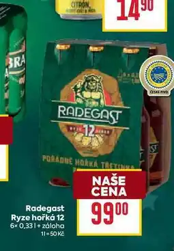 Billa Radegast Ryze hořká 12 6x 0,33l nabídka