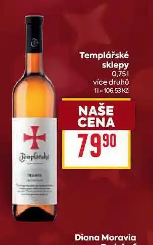 Billa Templářské sklepy 0,75l nabídka