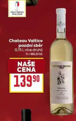 Billa Chateau Valtice pozdní sběr 0,75l nabídka